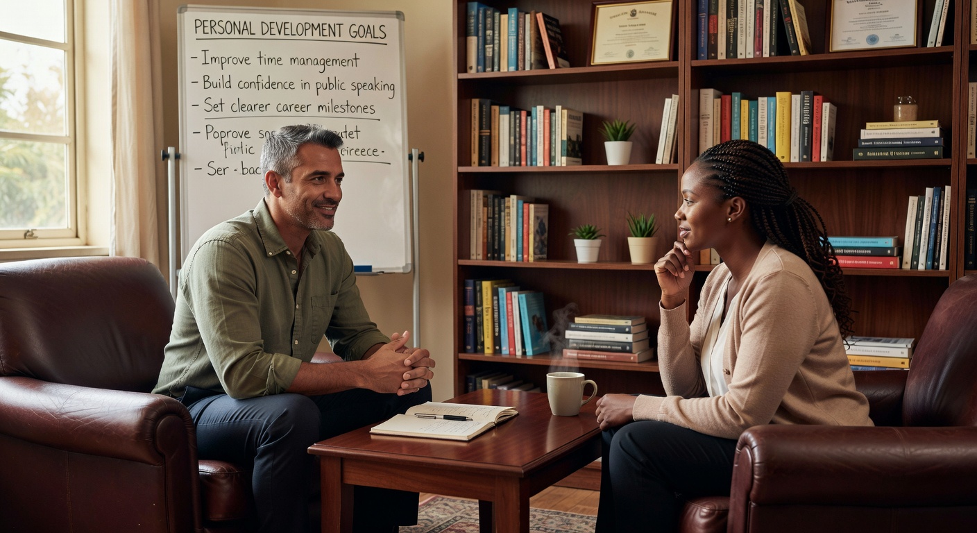One-on-one coaching session in Uganda
