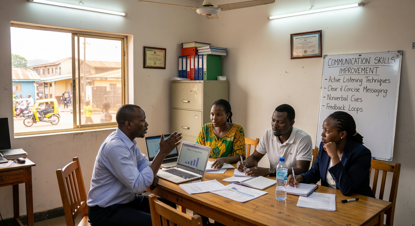 Leadership team discussion and development session in Uganda